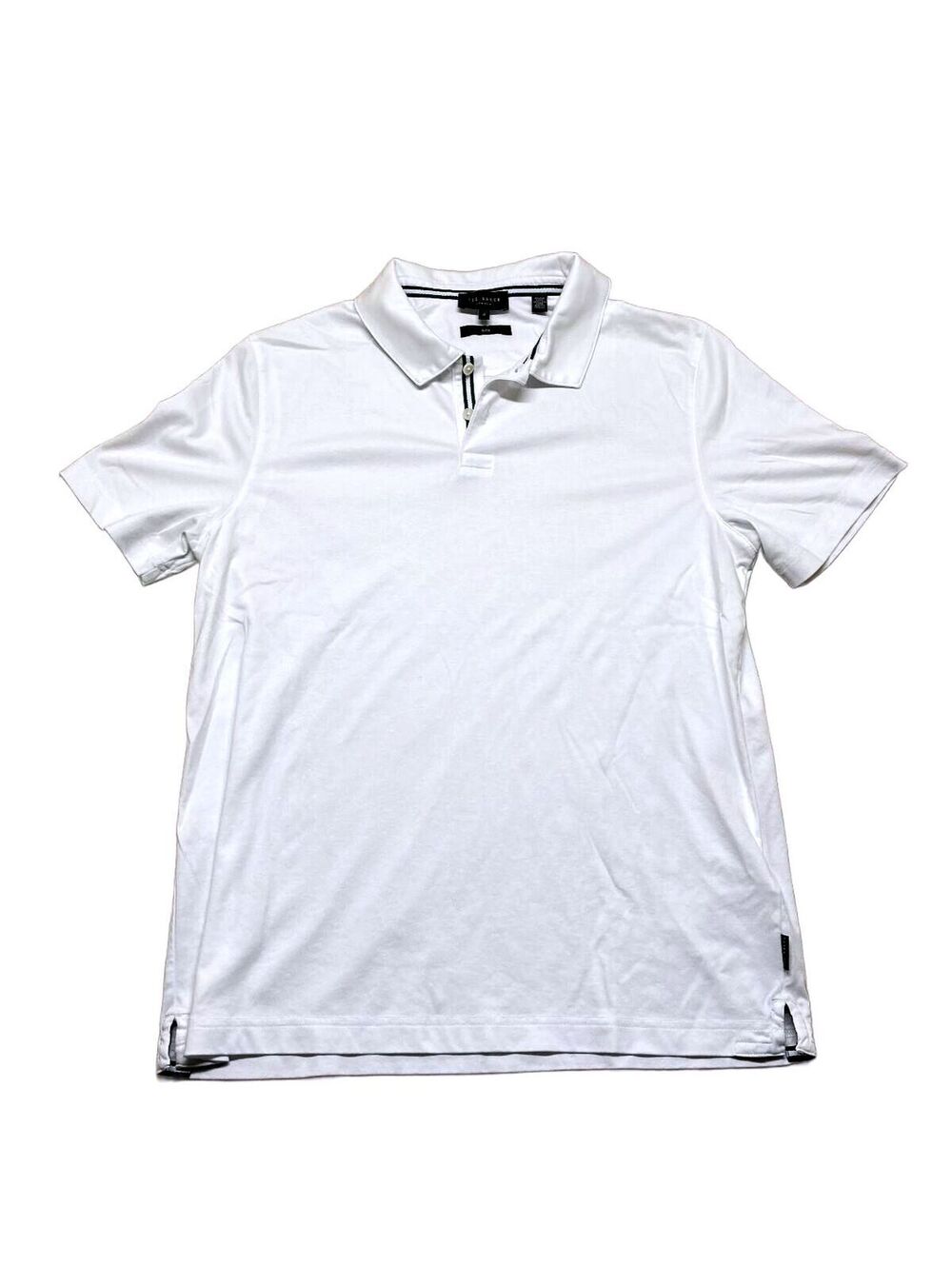 Ted Baker London Slim Fit White Polo Shirt Size 4 - Large